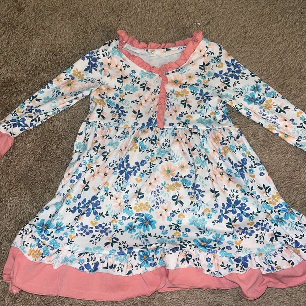 Floral boutique dress 4T